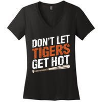 DonT Let Tiger Get Hot Women's V-Neck T-Shirt