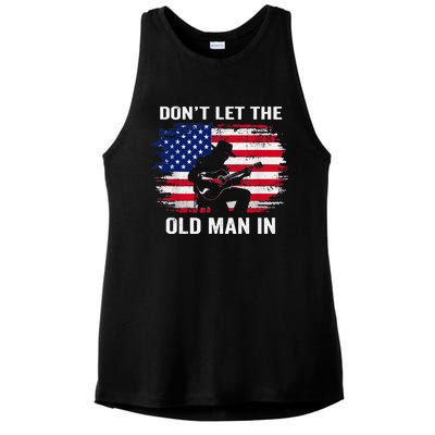 DonT Let The Old Man In Vintage Ladies PosiCharge Tri-Blend Wicking Tank