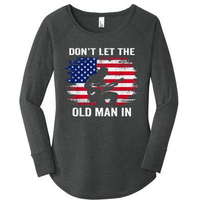 DonT Let The Old Man In Vintage Women's Perfect Tri Tunic Long Sleeve Shirt