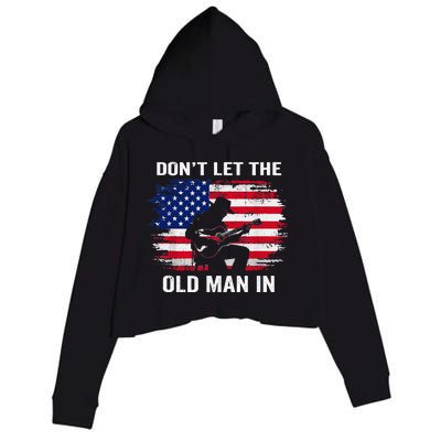 DonT Let The Old Man In Vintage Crop Fleece Hoodie