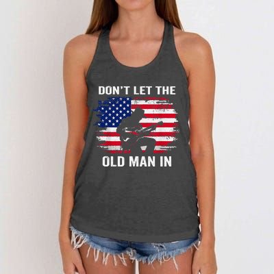 DonT Let The Old Man In Vintage Women's Knotted Racerback Tank