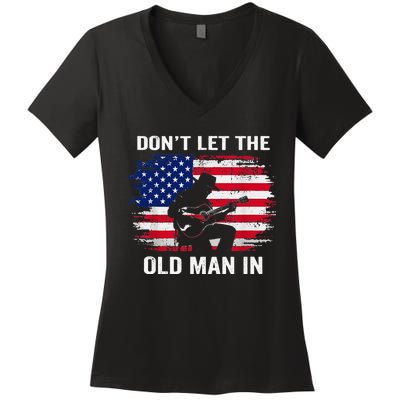 DonT Let The Old Man In Vintage Women's V-Neck T-Shirt