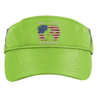 DonT Let The Old Man In Cowboy Us Flag Adult Drive Performance Visor