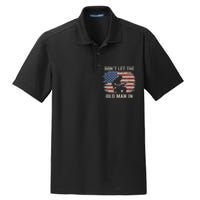 DonT Let The Old Man In Cowboy Us Flag Dry Zone Grid Polo