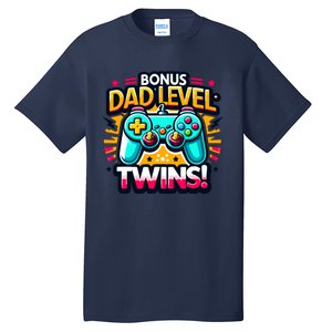 Dad Level: Twins! Funny And Playful Typography Twin Dad Tall T-Shirt