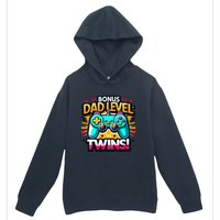 Dad Level: Twins! Funny And Playful Typography Twin Dad Urban Pullover Hoodie