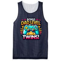 Dad Level: Twins! Funny And Playful Typography Twin Dad Mesh Reversible Basketball Jersey Tank