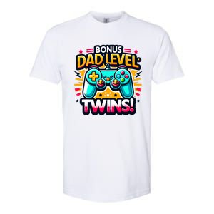 Dad Level: Twins! Funny And Playful Typography Twin Dad Softstyle CVC T-Shirt