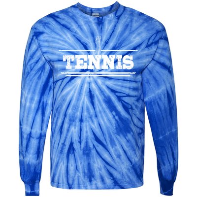 Distressed Look Tennis Gift For Tennis Players Gift Tie-Dye Long Sleeve Shirt