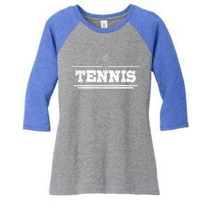 Distressed Look Tennis Gift For Tennis Players Gift Women's Tri-Blend 3/4-Sleeve Raglan Shirt