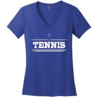 Distressed Look Tennis Gift For Tennis Players Gift Women's V-Neck T-Shirt