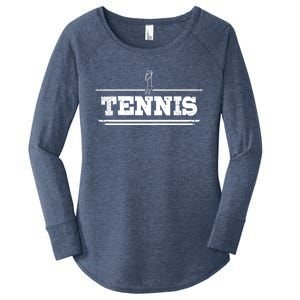 Distressed Look Tennis Gift For Tennis Players Gift Women's Perfect Tri Tunic Long Sleeve Shirt