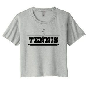 Distressed Look Tennis Gift For Tennis Players Gift Women's Crop Top Tee