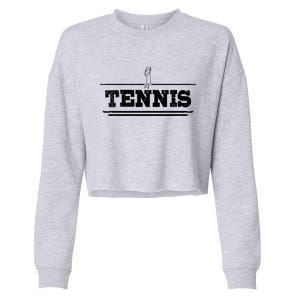 Distressed Look Tennis Gift For Tennis Players Gift Cropped Pullover Crew