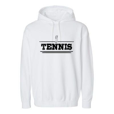 Distressed Look Tennis Gift For Tennis Players Gift Garment-Dyed Fleece Hoodie