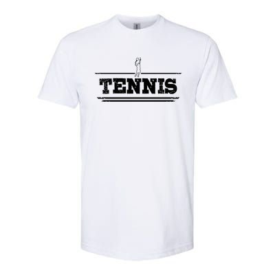 Distressed Look Tennis Gift For Tennis Players Gift Softstyle CVC T-Shirt