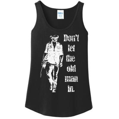 DonT Let The Old Man In Vintage Walking With A Guitar Ladies Essential Tank