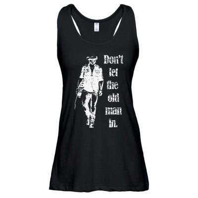 DonT Let The Old Man In Vintage Walking With A Guitar Ladies Essential Flowy Tank