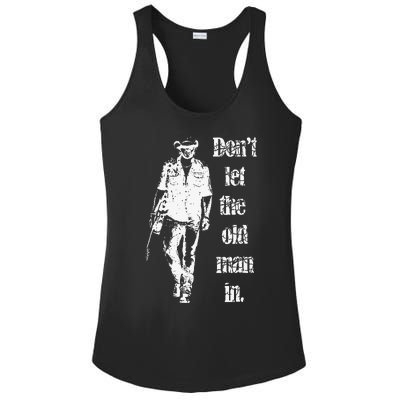 DonT Let The Old Man In Vintage Walking With A Guitar Ladies PosiCharge Competitor Racerback Tank