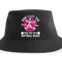 DonT Let The Pretty Face Fool You IM A Softball Beast Girl Sustainable Bucket Hat