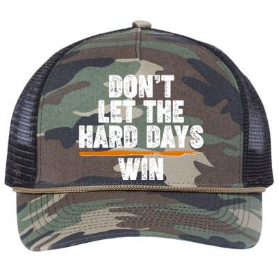 Dont Let The Hard Days Win Retro Rope Trucker Hat Cap