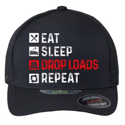 Drop Loads Trucker Semi Truck Driver Big Rig Trucking Flexfit Unipanel Trucker Cap