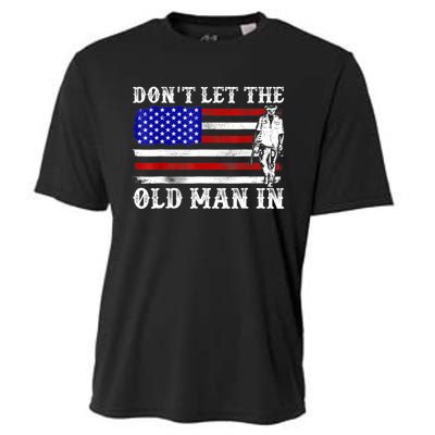 DonT Let The Old Man In Vintage American Flag Cooling Performance Crew T-Shirt