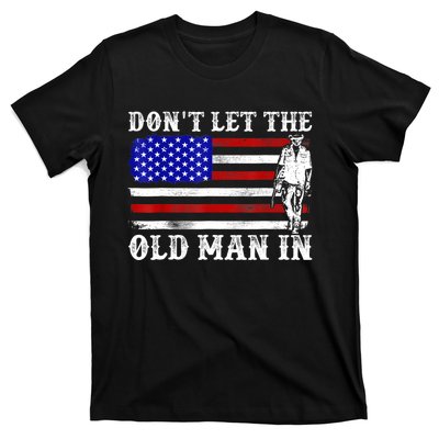 DonT Let The Old Man In Vintage American Flag T-Shirt