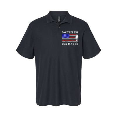 DonT Let The Old Man In Vintage American Flag Softstyle Adult Sport Polo