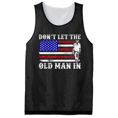 DonT Let The Old Man In Vintage American Flag Mesh Reversible Basketball Jersey Tank