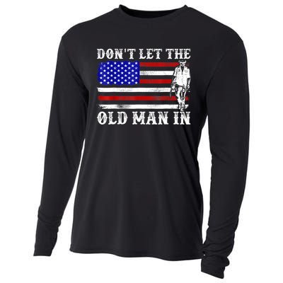 DonT Let The Old Man In Vintage American Flag Cooling Performance Long Sleeve Crew