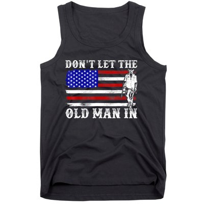 DonT Let The Old Man In Vintage American Flag Tank Top