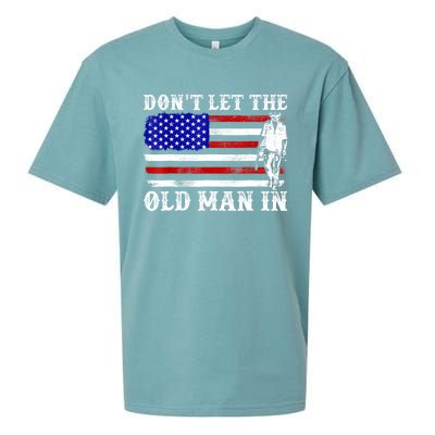 DonT Let The Old Man In Vintage American Flag Sueded Cloud Jersey T-Shirt