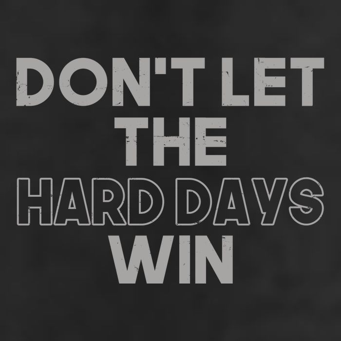 Dont Let The Hard Days Win 7 Panel Mesh Trucker Snapback Hat