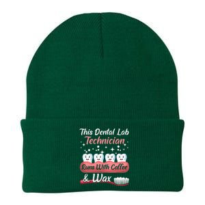 Dental Lab Technician Runs With Coffee And Wax Dental Lab Knit Cap Winter Beanie