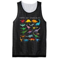 Dinosaur Lover Types Of Dinosaurs Different Dinosaurs Mesh Reversible Basketball Jersey Tank