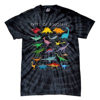 Dinosaur Lover Types Of Dinosaurs Different Dinosaurs Tie-Dye T-Shirt