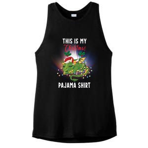 Dragon Lovers This Is My Christmas Pajama Great Gift Santa Dragon Meaningful Gif Ladies PosiCharge Tri-Blend Wicking Tank