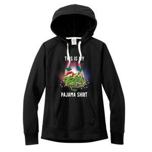 Dragon Lovers This Is My Christmas Pajama Great Gift Santa Dragon Meaningful Gif Women's Fleece Hoodie