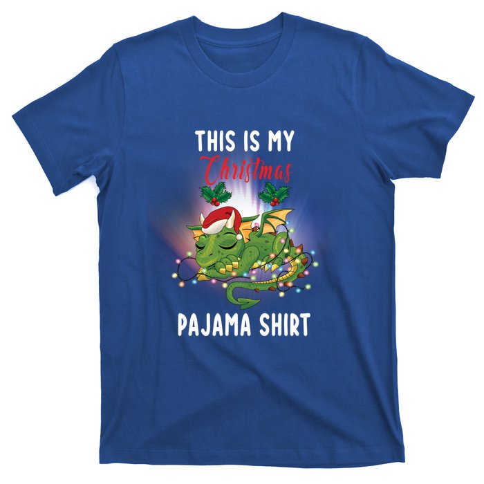 Dragon Lovers This Is My Christmas Pajama Great Gift Santa Dragon Meaningful Gif T-Shirt