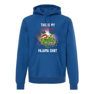 Dragon Lovers This Is My Christmas Pajama Great Gift Santa Dragon Meaningful Gif Premium Hoodie