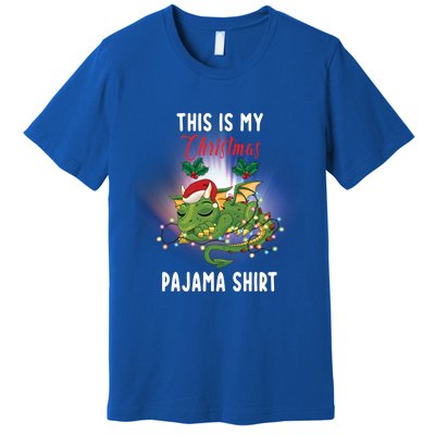 Dragon Lovers This Is My Christmas Pajama Great Gift Santa Dragon Meaningful Gif Premium T-Shirt