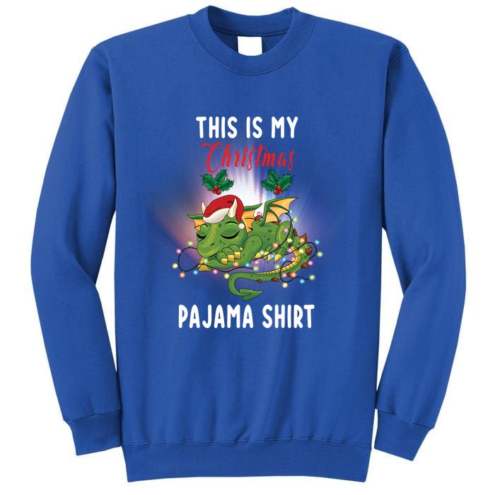 Dragon Lovers This Is My Christmas Pajama Great Gift Santa Dragon Meaningful Gif Tall Sweatshirt