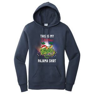 Dragon Lovers This Is My Christmas Pajama Great Gift Santa Dragon Meaningful Gif Women's Pullover Hoodie