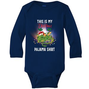 Dragon Lovers This Is My Christmas Pajama Great Gift Santa Dragon Meaningful Gif Baby Long Sleeve Bodysuit