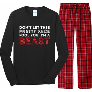 Dont Let This Pretty Face Fool You Wrestling Wrestler Long Sleeve Pajama Set