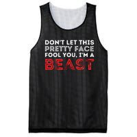 Dont Let This Pretty Face Fool You Wrestling Wrestler Mesh Reversible Basketball Jersey Tank