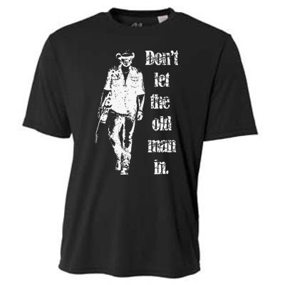 DonT Let The Old Man In Vintage Walking With A Guitar Cooling Performance Crew T-Shirt