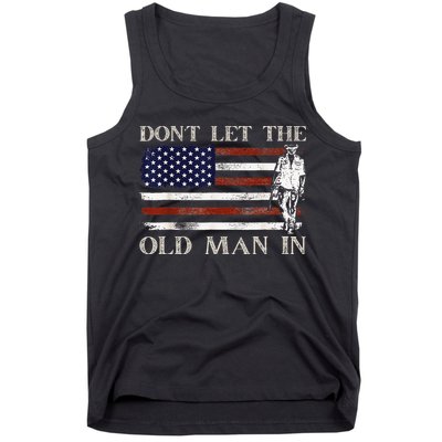 DON'T LET THE OLD MAN IN Vintage American flag Tank Top