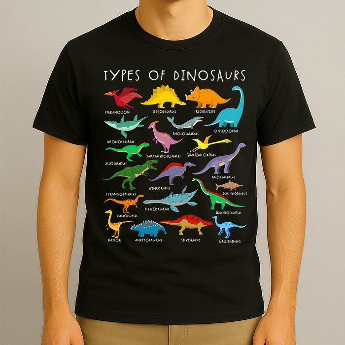 Dinosaur Lover Types Of Dinosaurs Different Dinosaurs T-Shirt